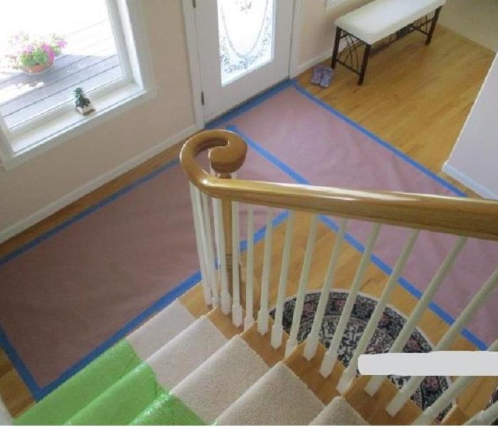 Floor protection in a home.