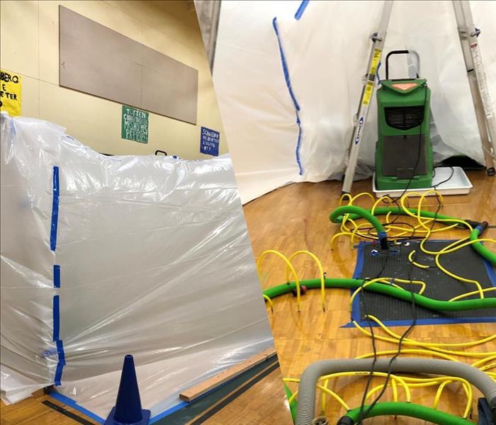 Drying equipment at a local school.