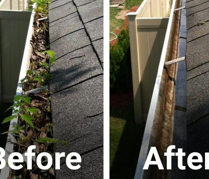 Before & After Clean Gutters